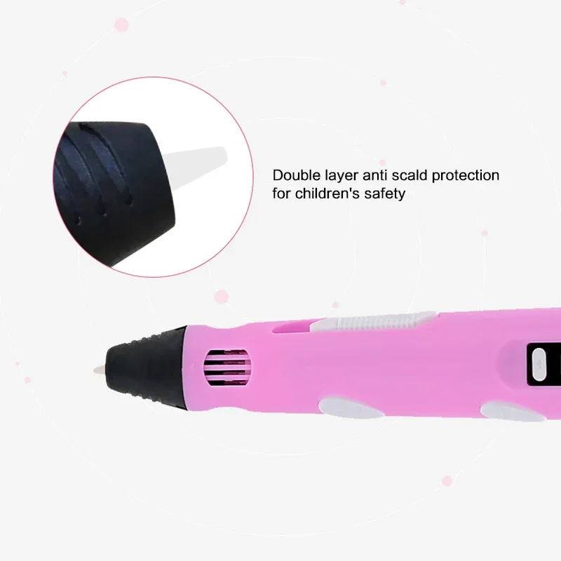디지털 디스플레이 지능형 3D 프린팅 펜, DIY 3D 그래피티 페인팅 펜, USB 케이블 포함