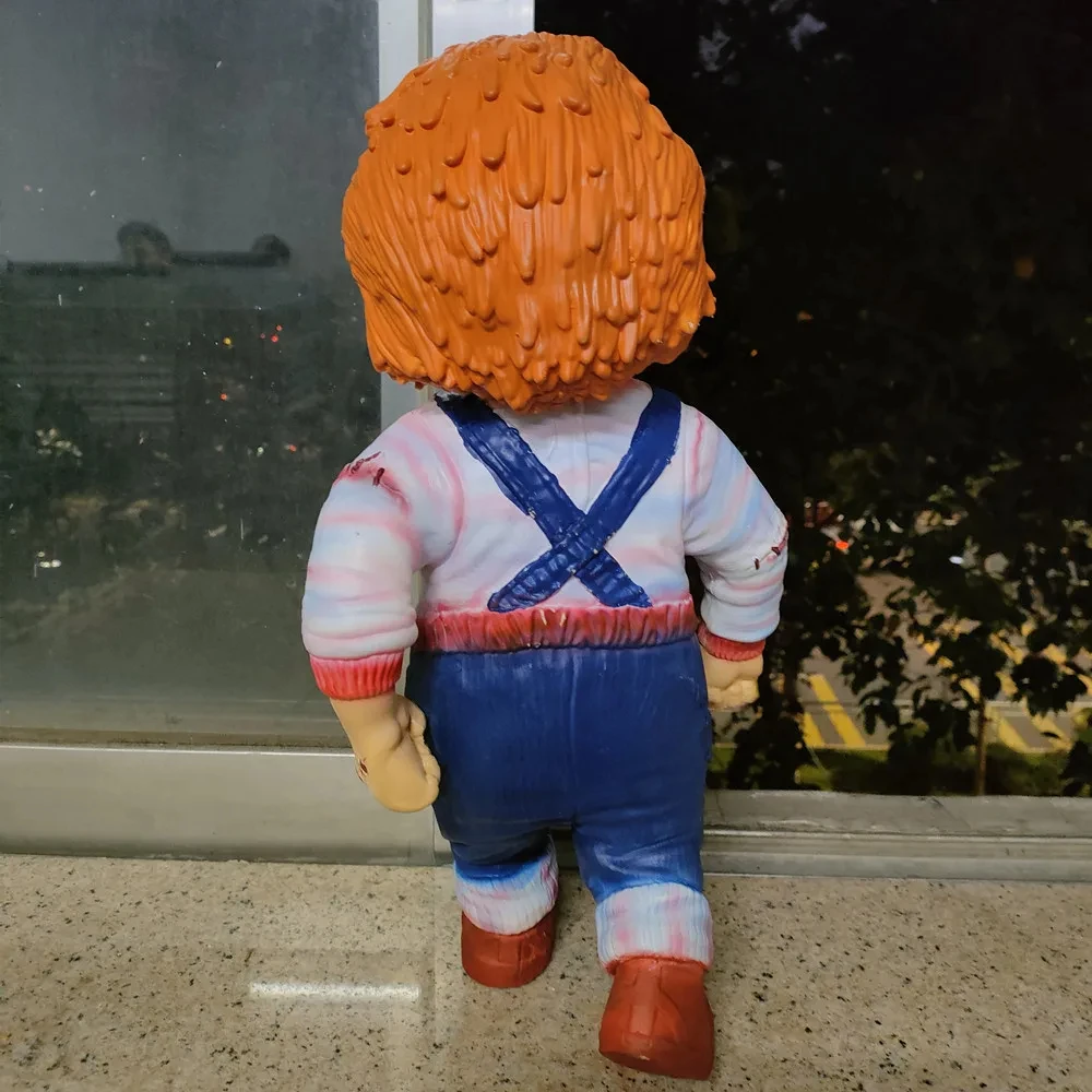 Chucky Doll Original Seed of 1/1 Stand Statue Horror Collection Doll Figure Child's Play Good Guys Big Chucky Halloween 45CM