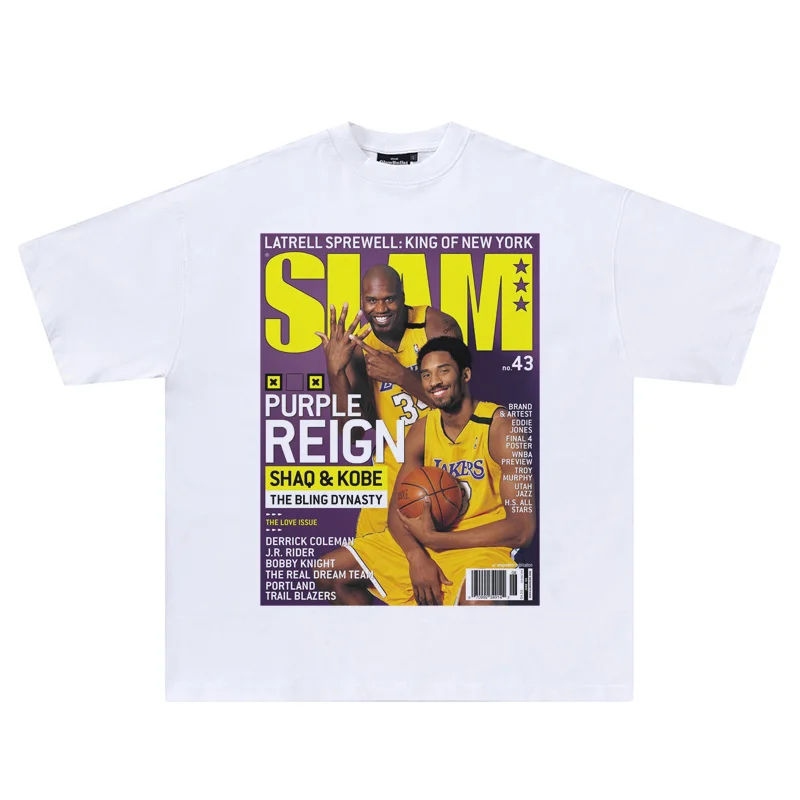 New Basketball Star Printed Cotton Children's T-Shirt American Casual Sports Men's And Women's T-Shirt Loose Couple Top 3