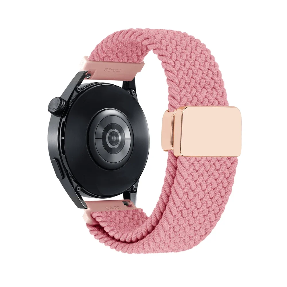 Nylon Magnetic Buckle Strap with Braided Design, 20mm/22mm