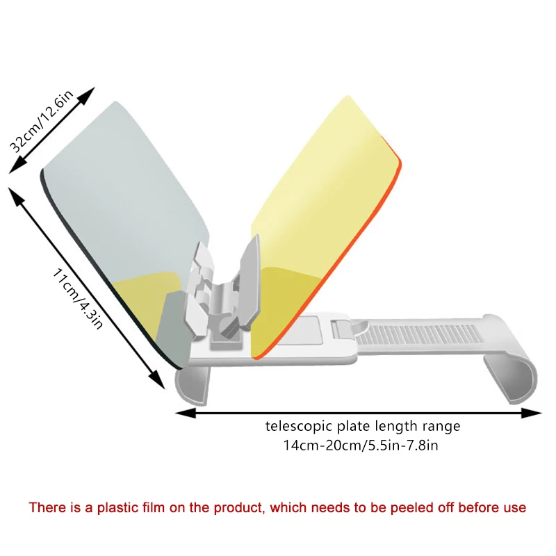 Universal Car Sun Visor HD Anti-UV Day Night Anti-dazzle Goggles Clip-on Shield Fold Flip Down Clear View Interior Mirrors