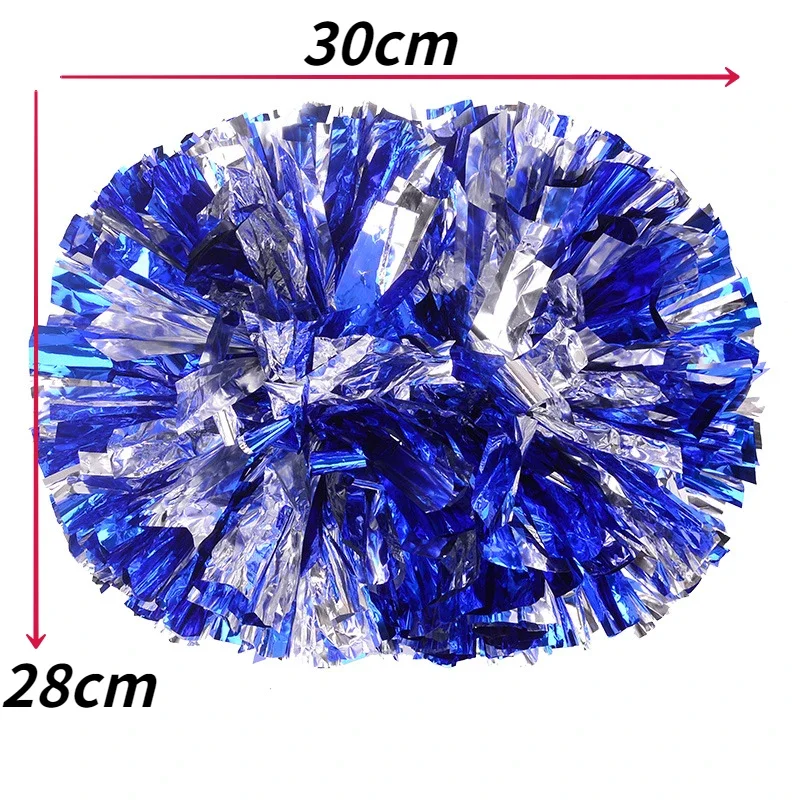Sports Match Pom Poms with Handle Cheerleading Accessories Birthday Wedding Graduation School Activities Celebration Supplies cheerleading pom poms