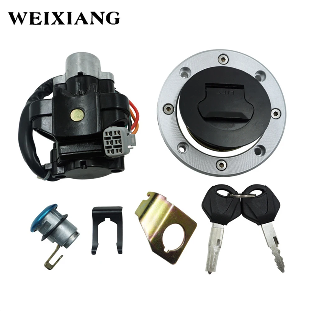 

For SUZUKI SV650 GSXR1000 Motorcycle Ignition Switch Kit Assembly Fuel Gas Cap Tank Cover With 2 Keys