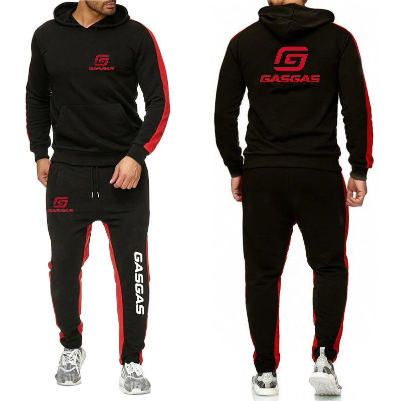 2023 spring and autumn motorcycle GasGas printed leisure sportswear new men's suit hoodie+pants sportswear suit men's winter clo