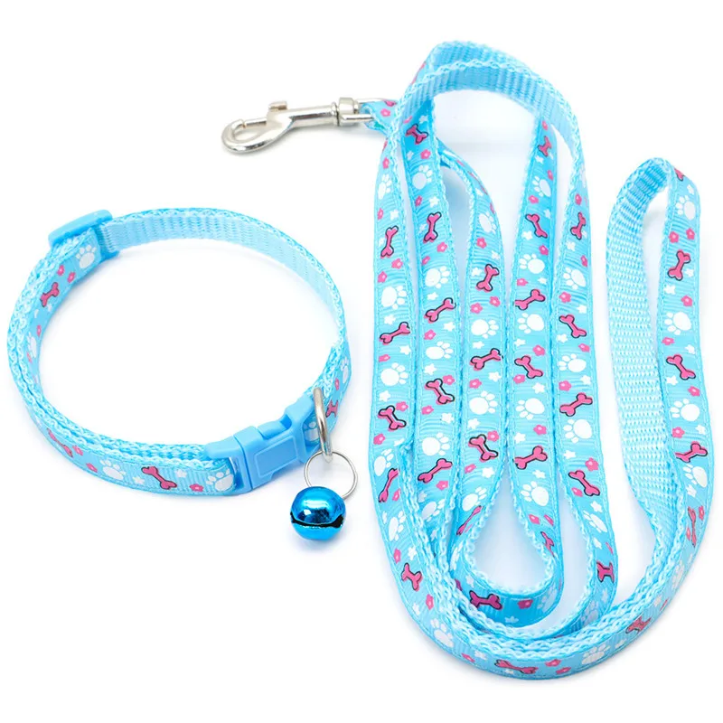 Cartoon Dog Cat Leash Adjustable Leashes Collar Puppy Outdoor Walking