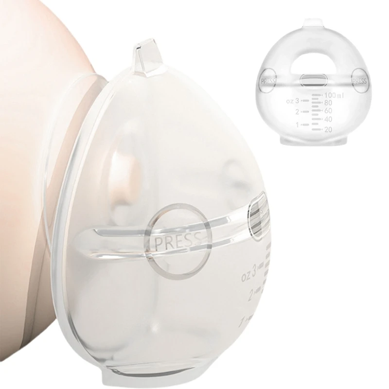 Breastfeeding Milk Catcher Soft & Silicone Leak Proof Milk Collector Wearable Manual Breastpump Container Case 100ML 066B 2