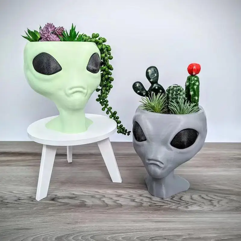 

Resin Sculpture In Flower Pot Alien Face Eye-Catching Planters Corridor Entrance Hall Flower Pots Home Decor Products supply