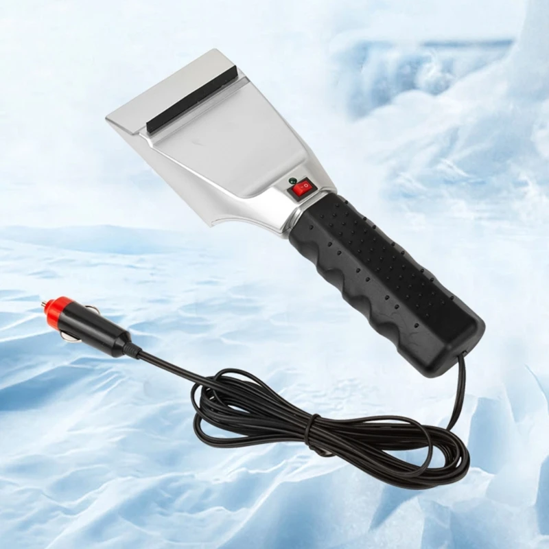 12V Car Window Heated Cleaning Shovel Car Windshield Snow Shovel Ice Scraper Electric Window Ice Snow Removal Hand Tools