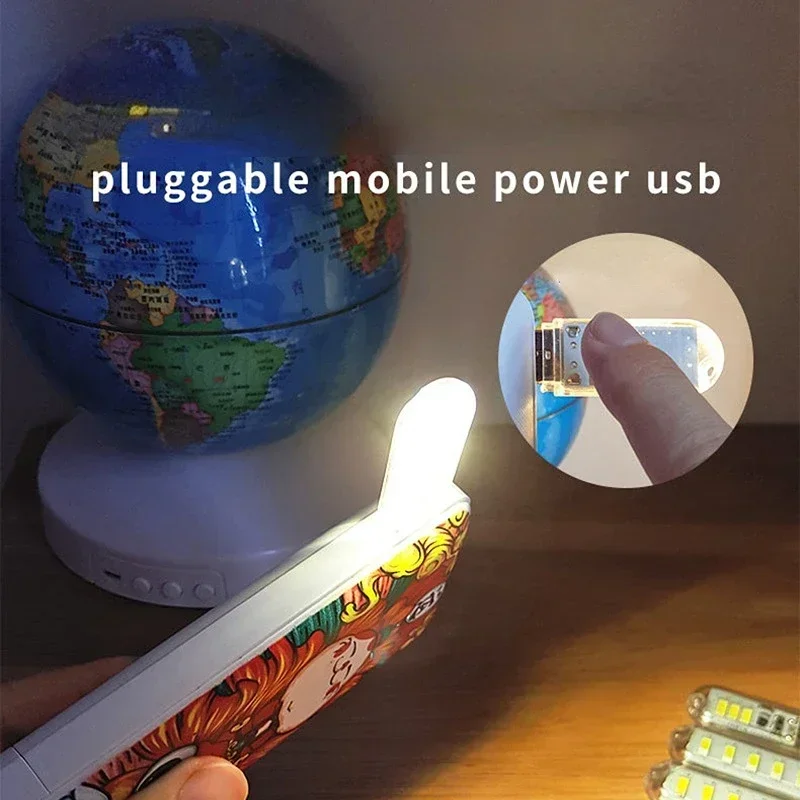 3/8/24leds Portable USB LED Lamp 5V Ultra Bright 3000K-7000K Night Light with Touch Switch for Computer Mobile Power Book Light