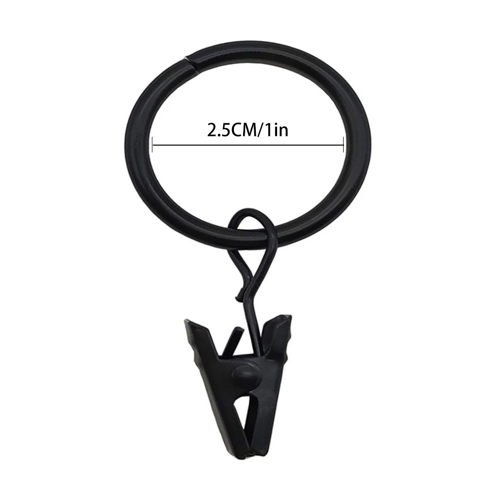 10Pcs/set Home Decoration Rod Clips Window Shower Clamps Bath Metal curtain Ring Hook Retro Clothespin Pole Buckle Accessories