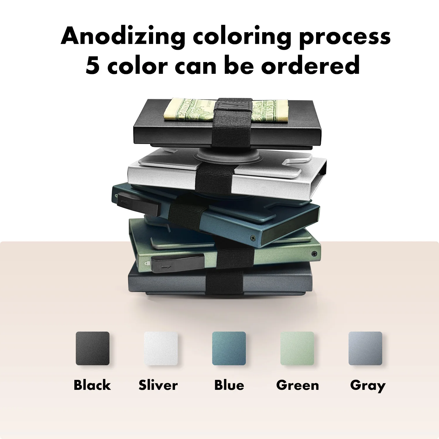 Sleek RFID Blocking Metal Wallet: Minimalist Pop-Up Card Design