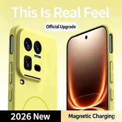Sleek Magnetic Hard Case with Smooth Liquid Finish for IQOO 15 Ultra (Bright Yellow)