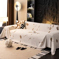 Home Sofa Seat Cover Living Room Sofas Covers Knitted Blanket 3 Seater Sofa Cover Full Set L Shape 2 Seater Cover 1