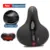Hollow Breathable Bicycle Saddle Men Women MTB Road Bike Saddle Shock Absorbing Comfortable Big Butt Bike Seat Safety Warning 9