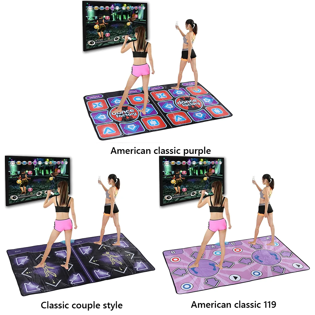 Double Users Musical Dance Mat with Wireless Controller Dance Floor Mat 100 Music 60 Sensory Games Plug And Play for TV Computer