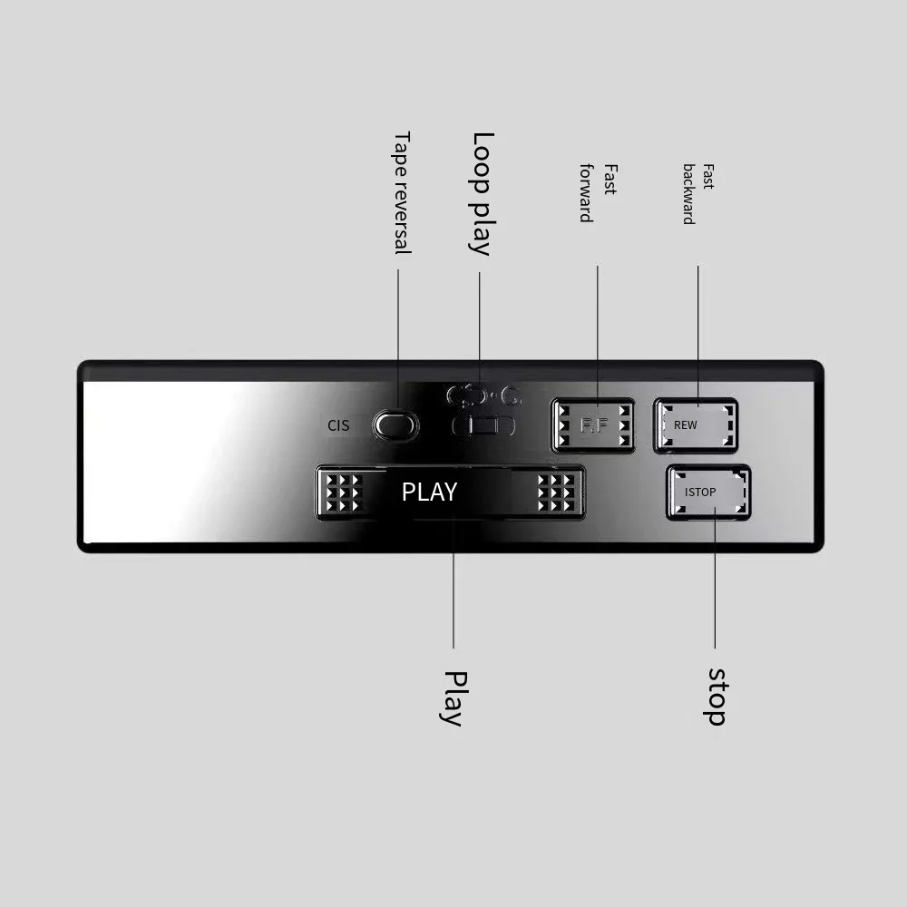 Bluetooth Cassette Player Vintage Nostalgic Classic Sliver Auto-flip Tape Hi-fi Cassette Player FM Radio cassette player