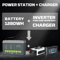 POWERWIN BT100 12.8V LiFePO4 Battery with PI1200 12V Portable Inverter & P20 Smart Battery Charger, Off-Grid Power Solution 2