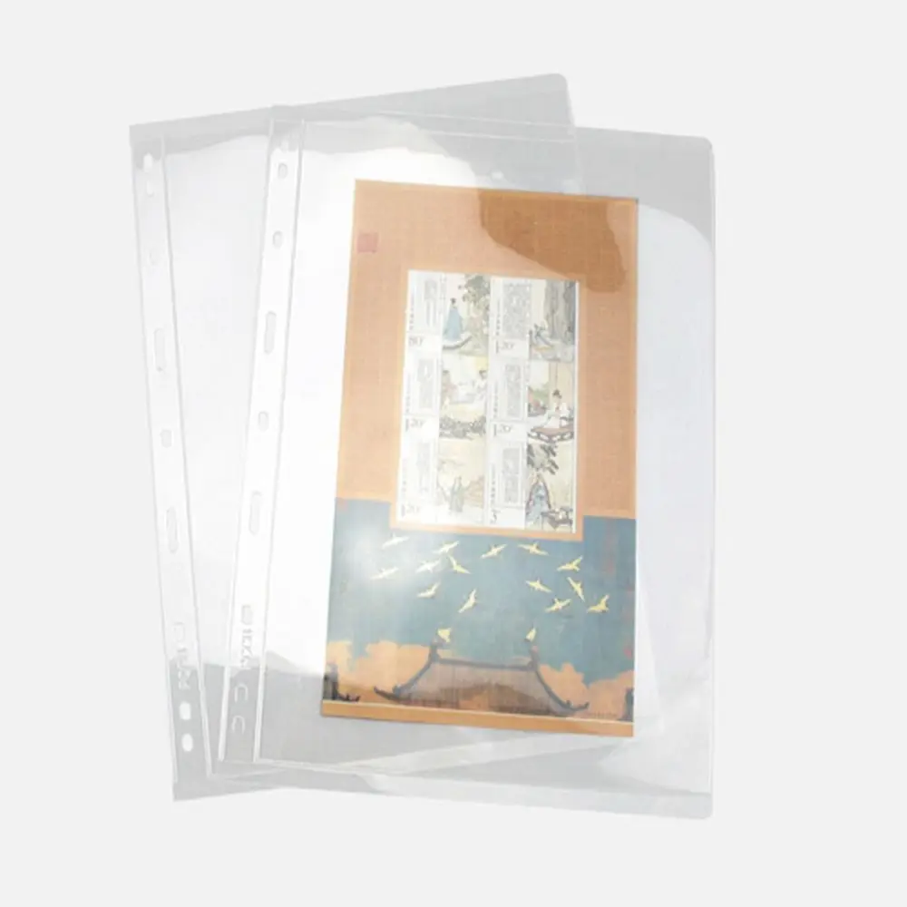 Banknotes Collection Collection Stamps Medallions Badges 10PCS/Lot PVC Stamps Grid Stamp Album Postage Page Sketchbook Holder