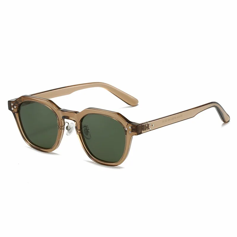 Retro Polarized Sunglasses Men Ultralight TR90 Frame Polygon Women Outdoor Travel Eyewear