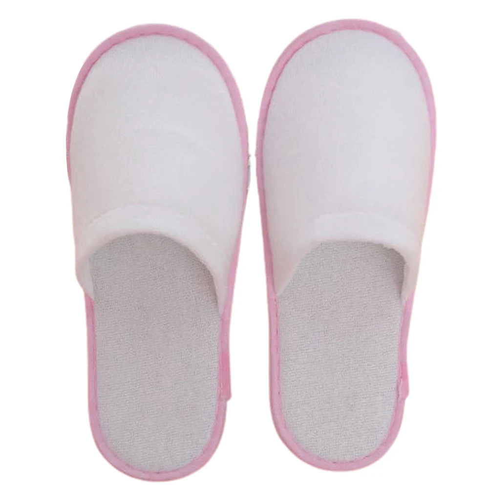 10 paia di pantofole usa e getta uomo donna Unisex punta chiusa antiscivolo pantofola da viaggio per Hotel pantofola sanitaria per feste a casa uso degli ospiti