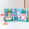Toddlers Montessori Busy Book 3D Baby Story Cloth Activities Book Board Preschool Learning Education Travel Toys for Story Book 3