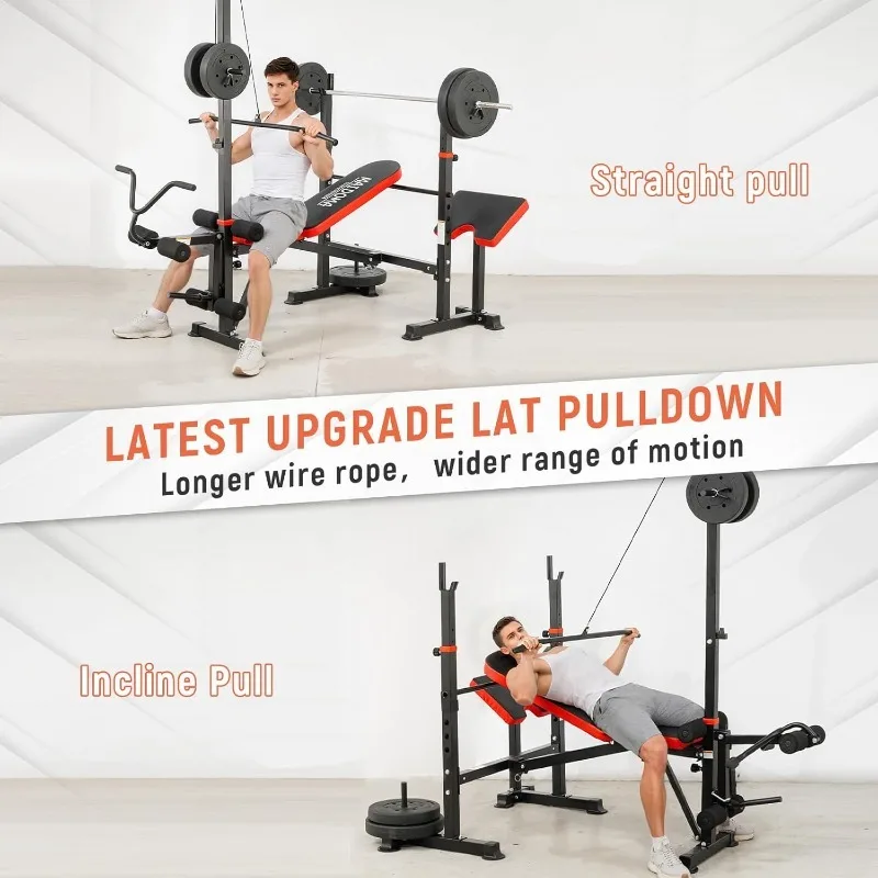 Work Out Bench For Home 1500LBS IN Olympic Weight Bench With