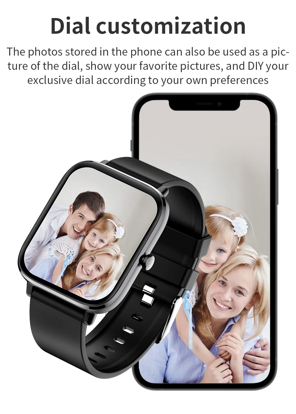 2022 Body temperature Bluetooth-compatibl calling Music control Heart rate Blood pressure  A variety of sports mode Smartwatch