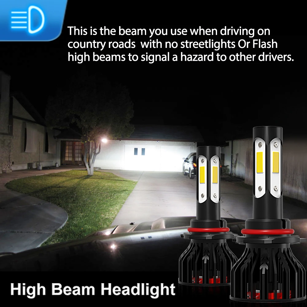 LED Canbus 자동차 헤드라이트 9005 9006 전구, 6000K H11 안개등, 혼다 시빅 2006 2007 2008 2009 2010 2011-2015, 25000LM, 2 개, 6 개