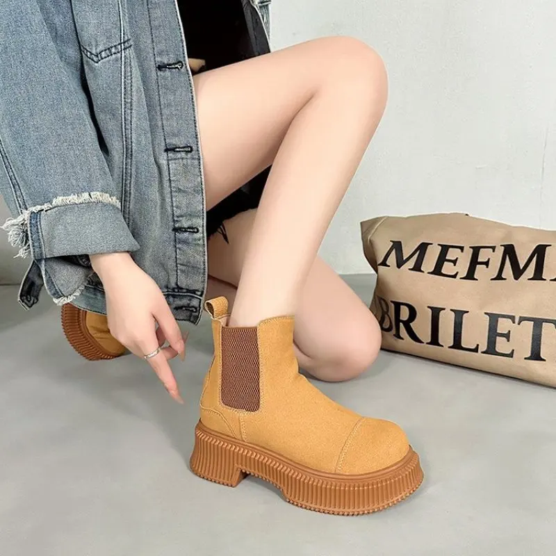 2023 Winter New Korean Version Plus Velvet Warm Snow Boots Female Short Tube Cotton Boots Tassel Zipper Boots Cotton Shoes Botas