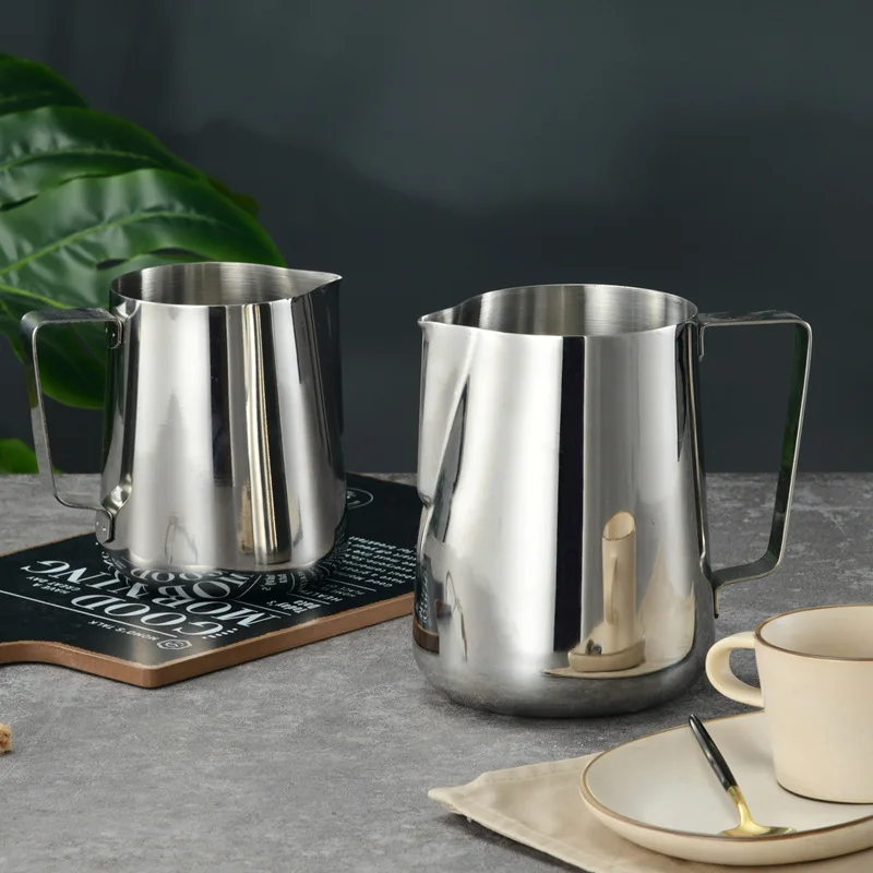 Stainless Steel Milk Frothing Jug Frother Coffee Latte Container Metal Pitcher Barista Cup