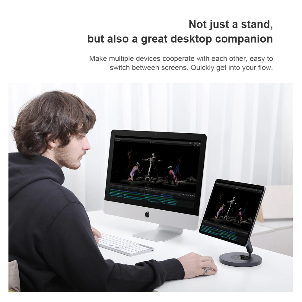 NILLKIN 조절식 마그네틱 스탠드, 아이패드 프로 12.9, 아이패드 프로 11, 아이패드 에어 5, 아이패드 9, 360 ° 회전 브래킷