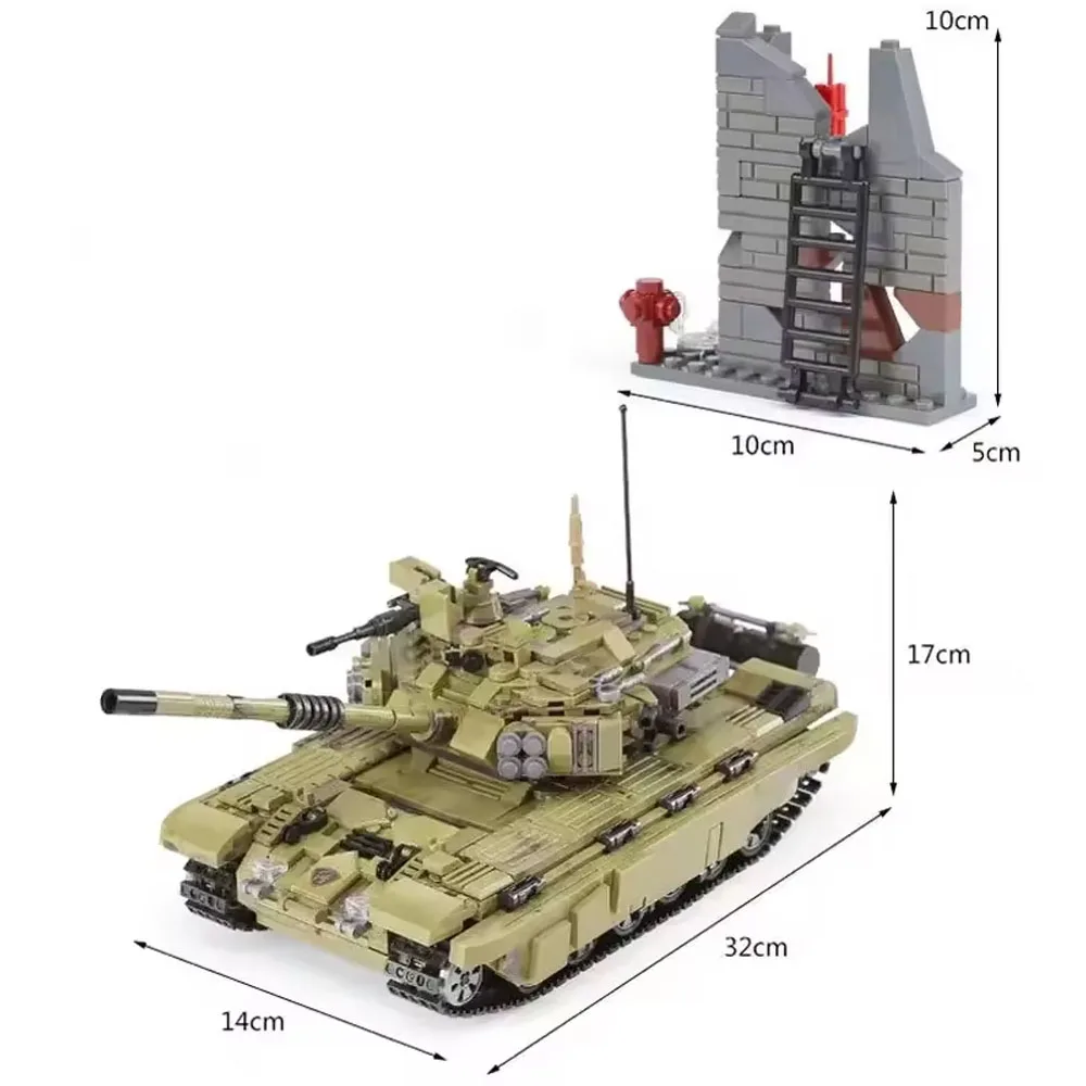 In stock Army Tiger Tank 1386PCS Building Blocks Bricks Compatible Technical Classic Military War Weapons Boy Toy Gift