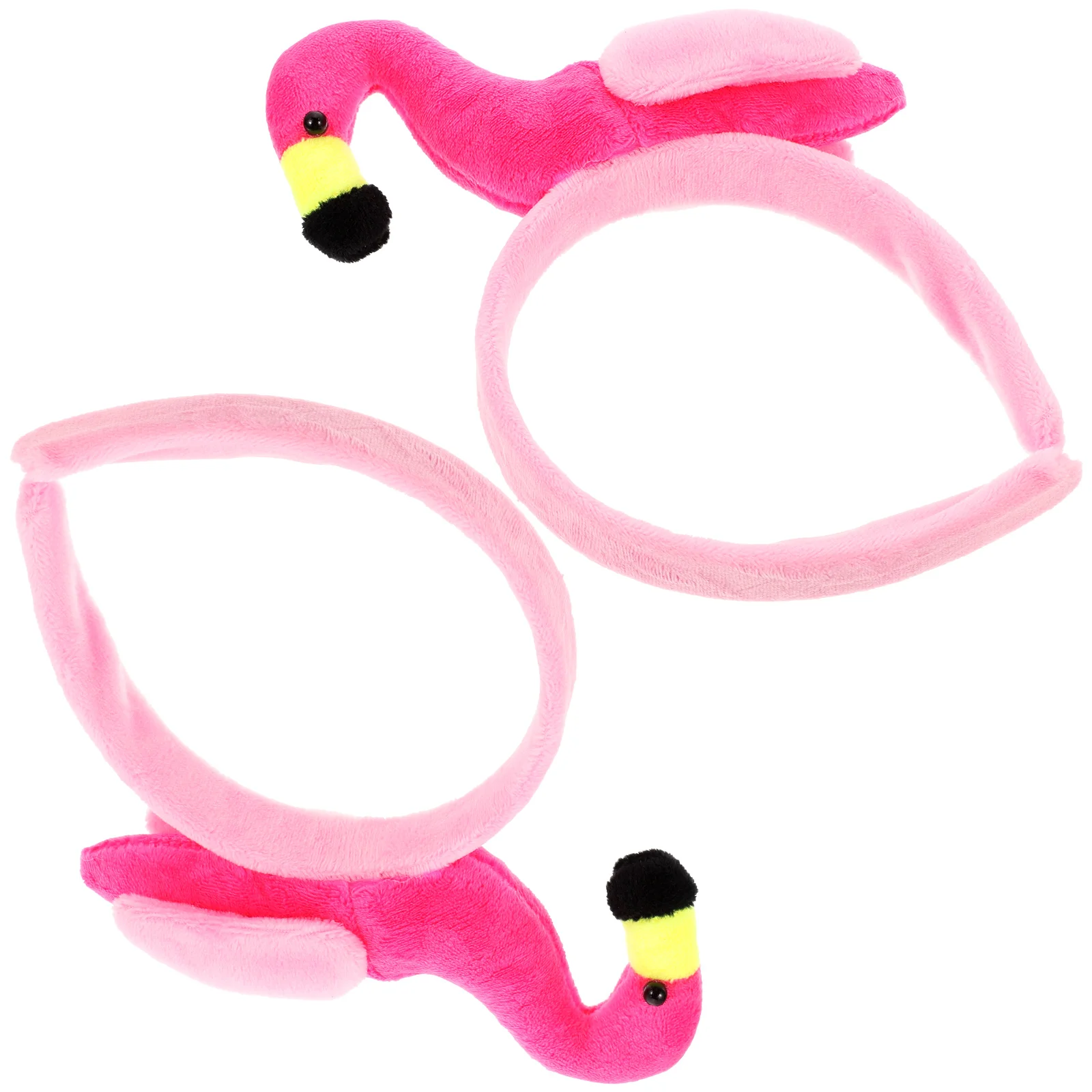 

2 Pcs Flamingo Headband Funny Hair Hoops Party Halloween Creative Accessories Cloth for Women