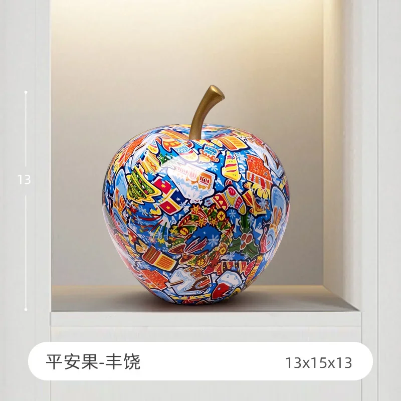 

Creative Ping'an fruit decoration, new home moving gifts, living room foyer key storage and storage box, decoration and ornament