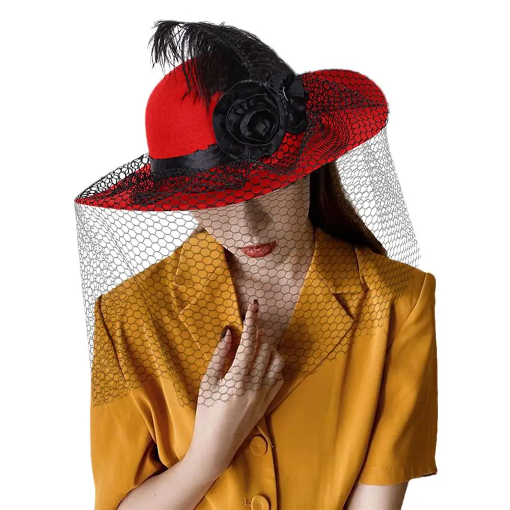 Feather Floral Vintage Felt Hat