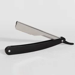Straight Edge Shaver With 10 Razor Blades Stainless Steel Shaving Holder ABS Handle Men's Beard Haircut Eyebrow Trimming Tools