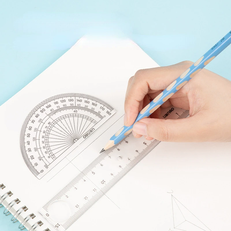 Ruler Protractor Set 4 Pcs/Set Student Mathematics Geometry
