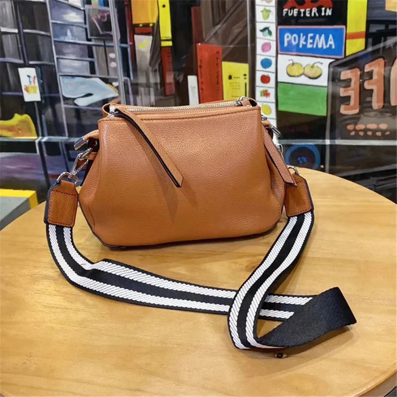 

100% Genuine Leather Women Shoulder Bag Simple Style Lady Crossbody Fashion Tote Handbag for Ladies Girls