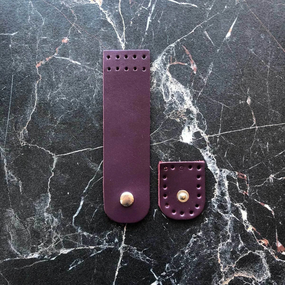 Застежка для сумки на кнопке цвет: баклажан 4х15 см арт. 617552 |