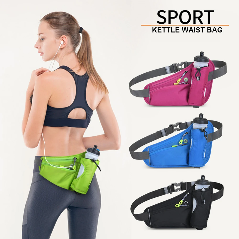 Riñonera para correr para hombre mujer, bolsa para botella de agua para acampar al aire libre, senderismo, Fitness, cinturón de ciclismo, de viaje|Bolsos para correr| - AliExpress