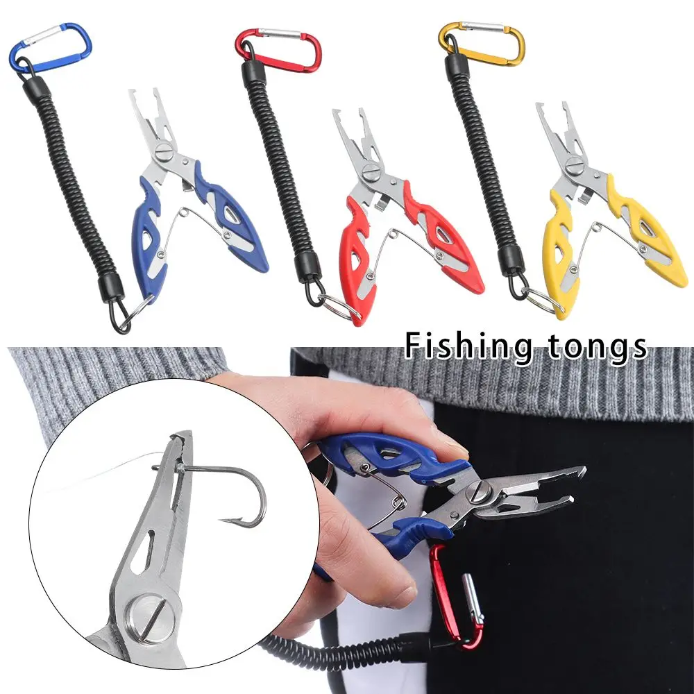 High Quality with Lanyard Multi-function Hook Removers Stainless Steel Scissor Bait Line Cutter Fishing Pliers