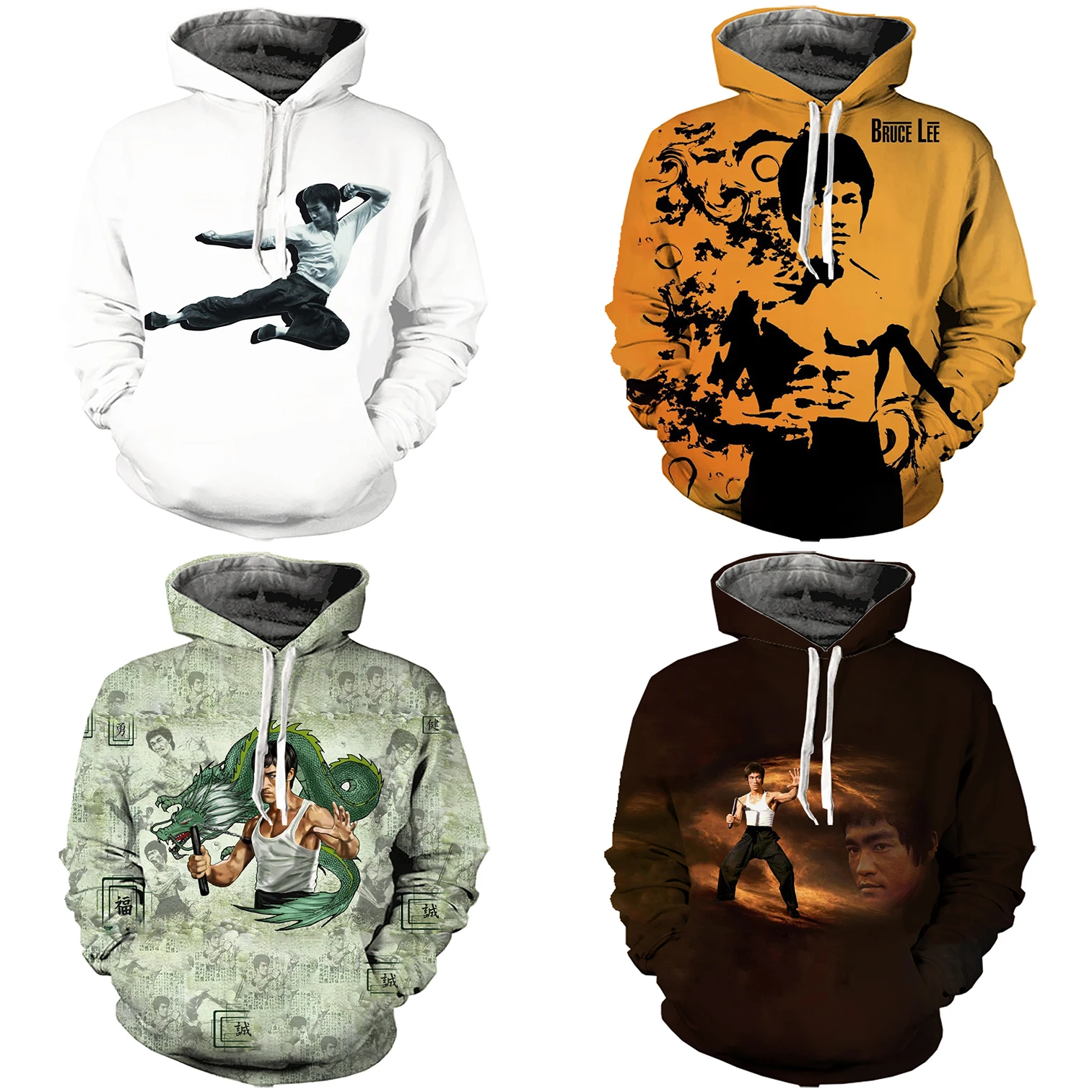 

Newest Fashion Bruce Lee 3D Printed Hoodie Men/Women/Boy/Girl/Kids/Child Kong Fu Long-sleeved Drawstring Pullover Sweatshirt