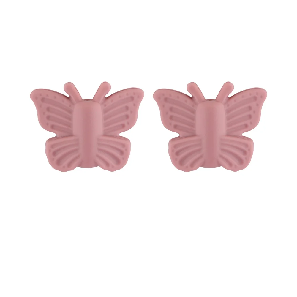 baby teething items diy Kovict 10pcs Baby Silicone Beads New Butterfly DIY Food Grade Silicone Teething Pacifier Chain Cute Silicone Teether Accessories baby teething items essential oils
