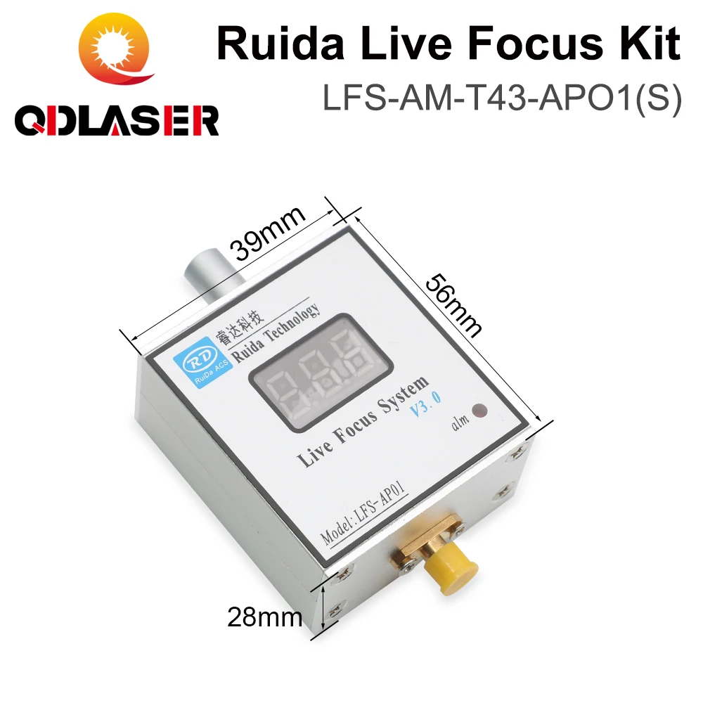 QDLASER Ruida LFS-AM-T43-AP01(S) 금속 절단 실시간 초점 시스템 증폭기 및 증폭기 연결 케이블, 레이저 기계용