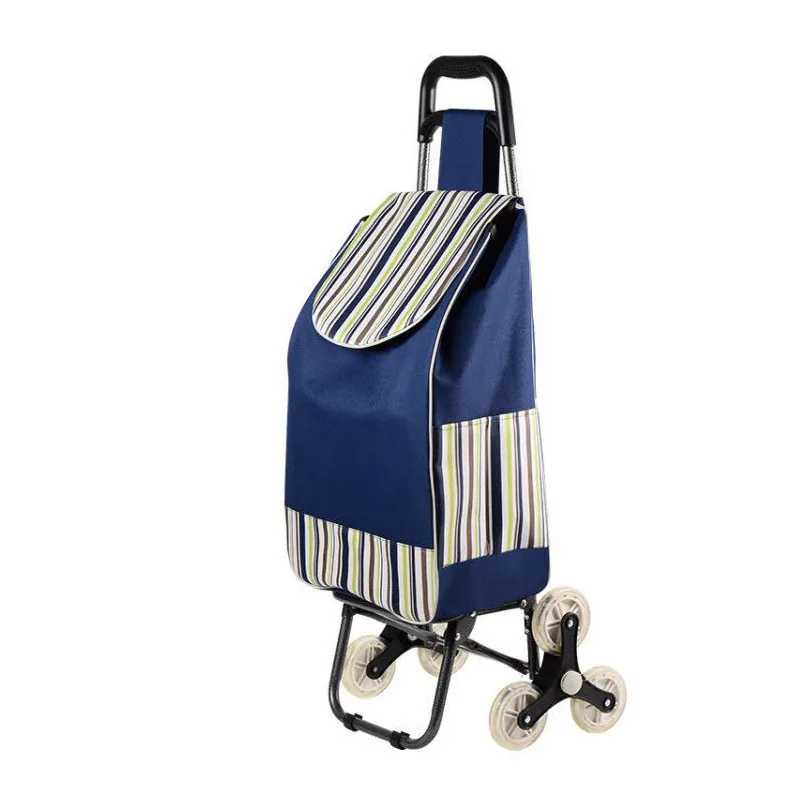 Six-wheel Folding Shopping Cart Fold Trolley Cart Portable Household Elderly Shopping Easy Uphill Home Useful Tool Garden