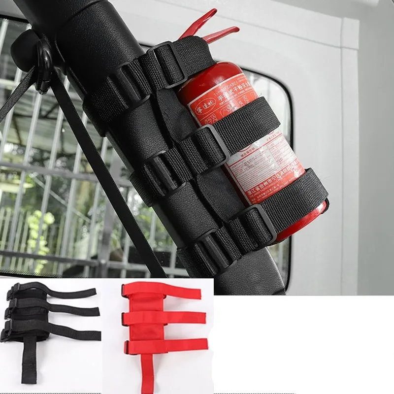 Fire Extinguisher Holder Car Roll Bar Mount Strap for Jeep Wrangler