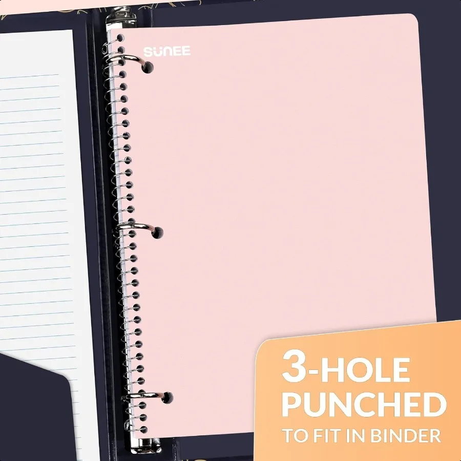 5-Pack College Ruled Spiral Notebooks 6