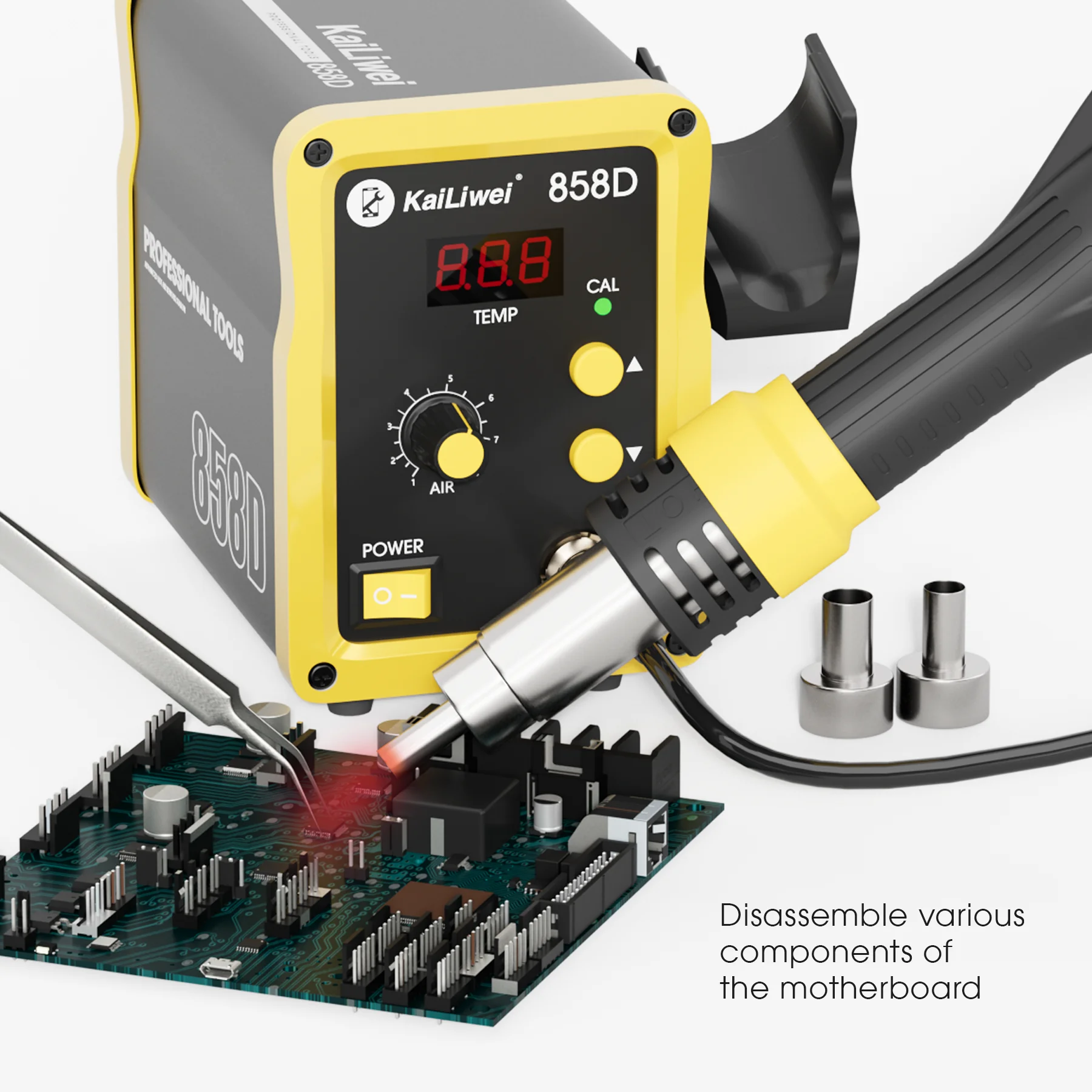 Kailiwei Hot Air Gun 858D 700W BGA Rework Solder Station Soldering Heat Air Gun Station 220V / 110V For SMD SMT Welding Repair 2