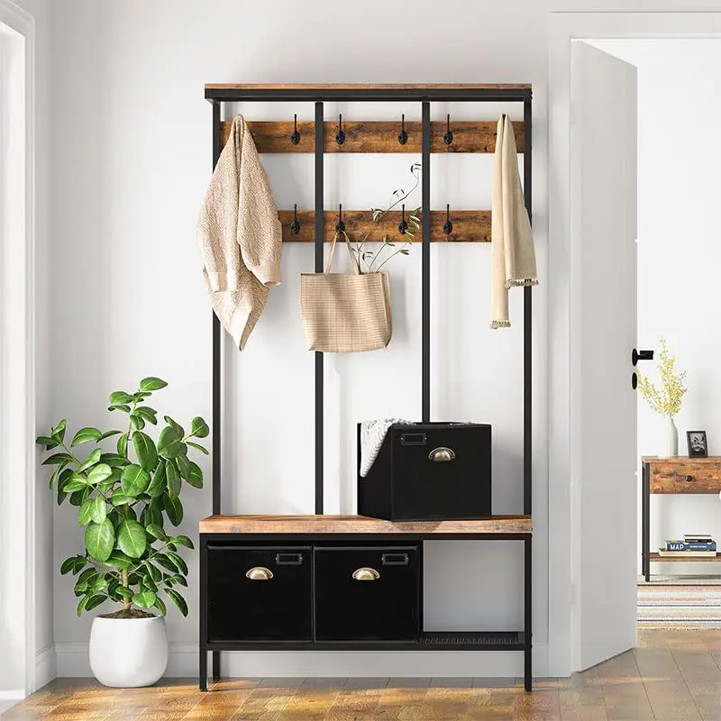 Hoobro coat rack shoe bench deals