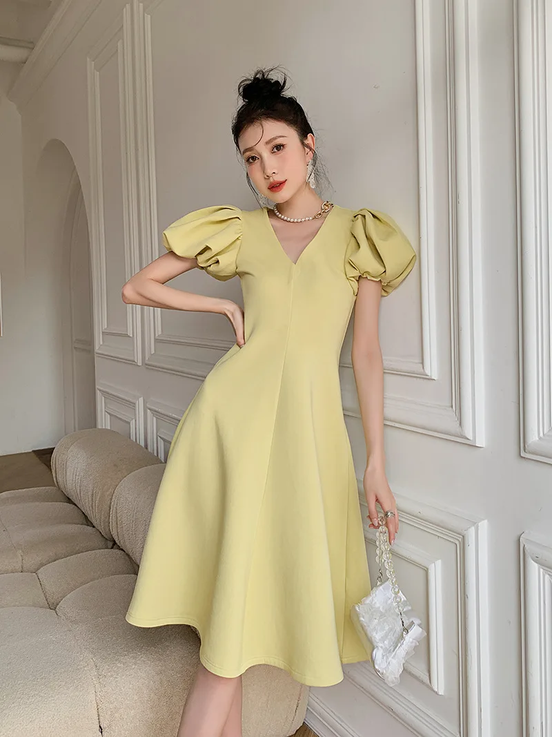 Buy Mustard Yellow Dresses & Gowns for Women by HELLO DESIGN Online |  Ajio.com